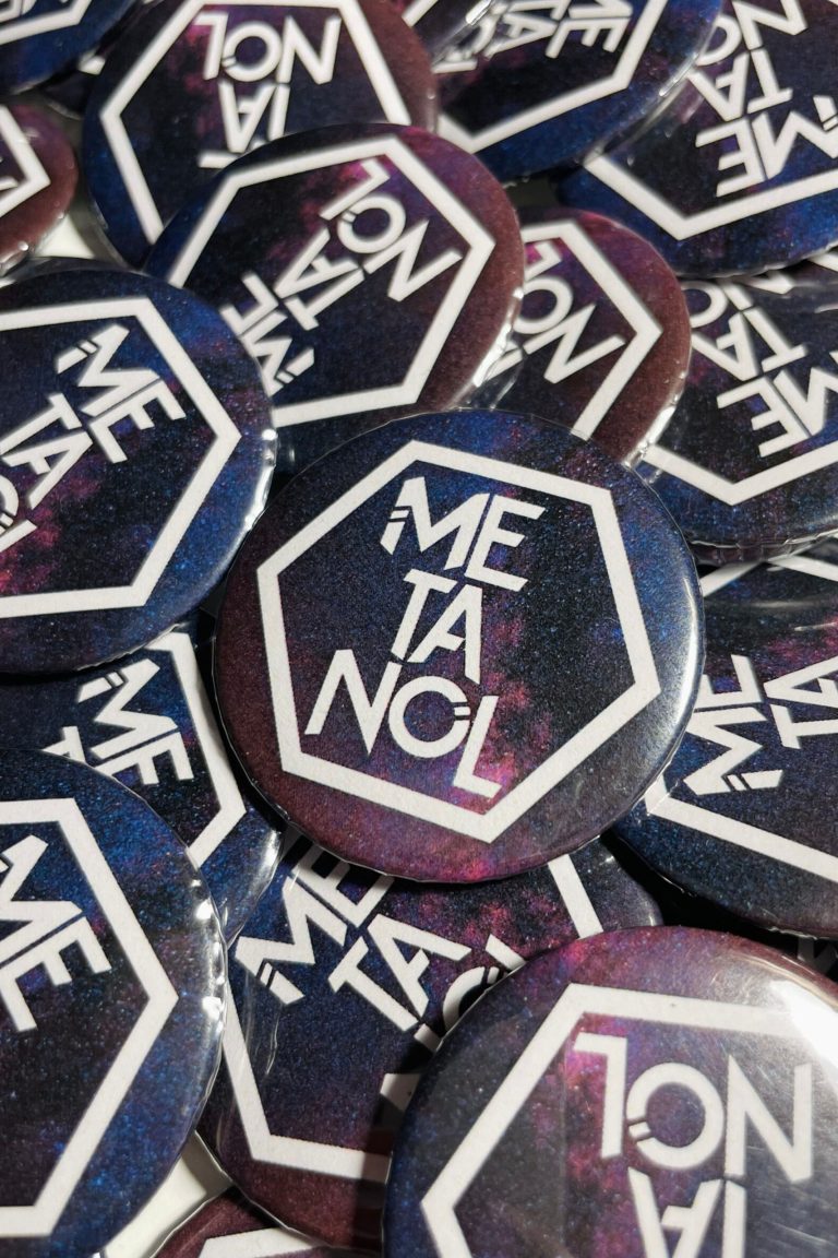 Placka "Metanol" s pozadím